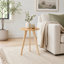 Table d'appoint ronde avec structure en bois