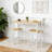 2 - Person Dining Table Set,Modern Style 3 Pieces Counter Height Bar With 2 High Back Dining Chairs For Small Space-494759004