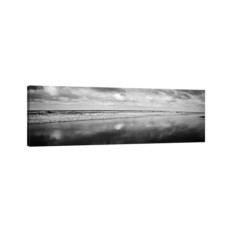 Beach (Black & White) by Michael Harrison - Wrapped Canvas Panoramic Print, 121.92 cm H x 40.64 cm W x 3.175 cm D