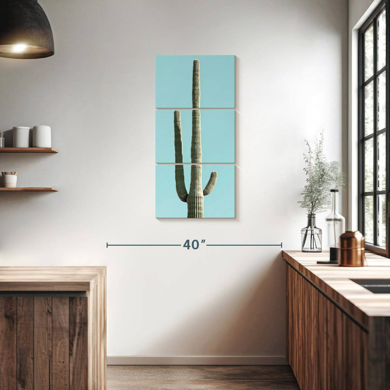 Cactus verts du désert, H 38 po x l 18 po