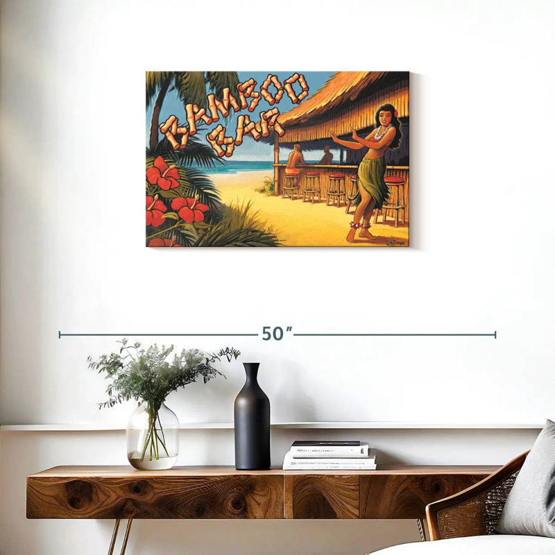Gillard Bamboo Bar Hawaii, H 20 po x l 30 po