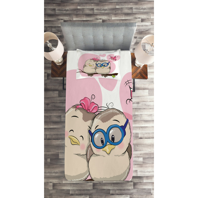 Polyester Coverlet, Twin Bedspread + 1 Sham