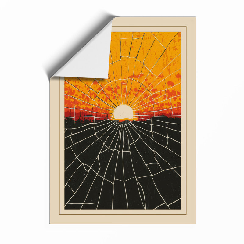 Sun Rising Geometric - Print, Unframed, A4 - 29.7 x 21.0 cm