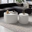Ensemble de 2 tables basses gigognes blanches-319556628