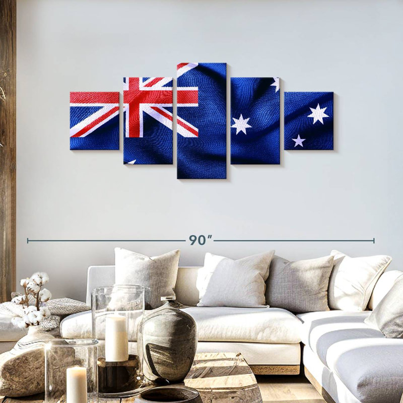 Drapeau australien, H 30 po x l 68 po