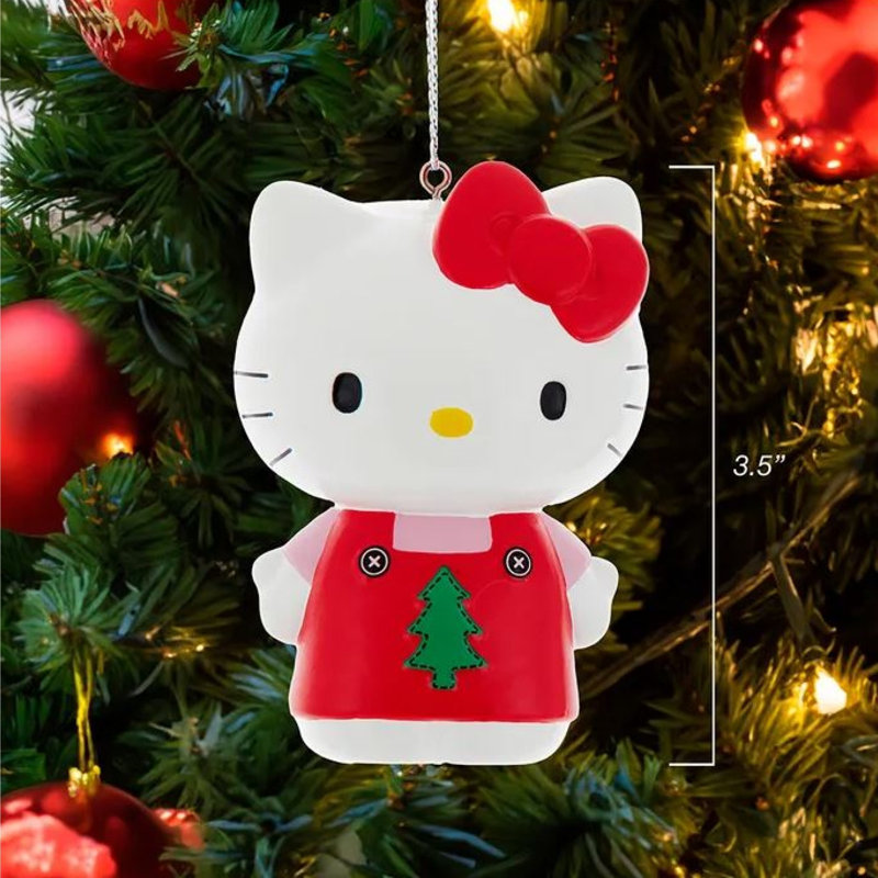 Kurt Adler Christmas Ornament, Hello Kitty, 3.5in