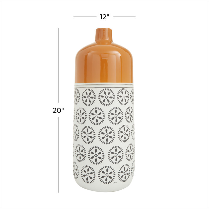 Vase en grès Cole & Gray, H 19,75 po x l 12,45 po x P 9,65 po