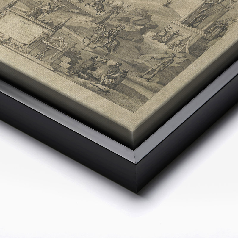 Certificat de chevalier templier, Black Framed, Canvas, 24"H x 32"W