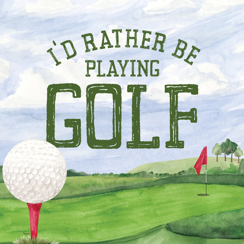 «Lekh Golf Days III-Rather Be On Canvas» par Tara Reed, reproduction, H 12 po x l 12 po x P 1,25 po