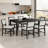 ??7-Piece Rectangular Dining Table Set with Comfortable Seating?, Wood Frame-1041862899
