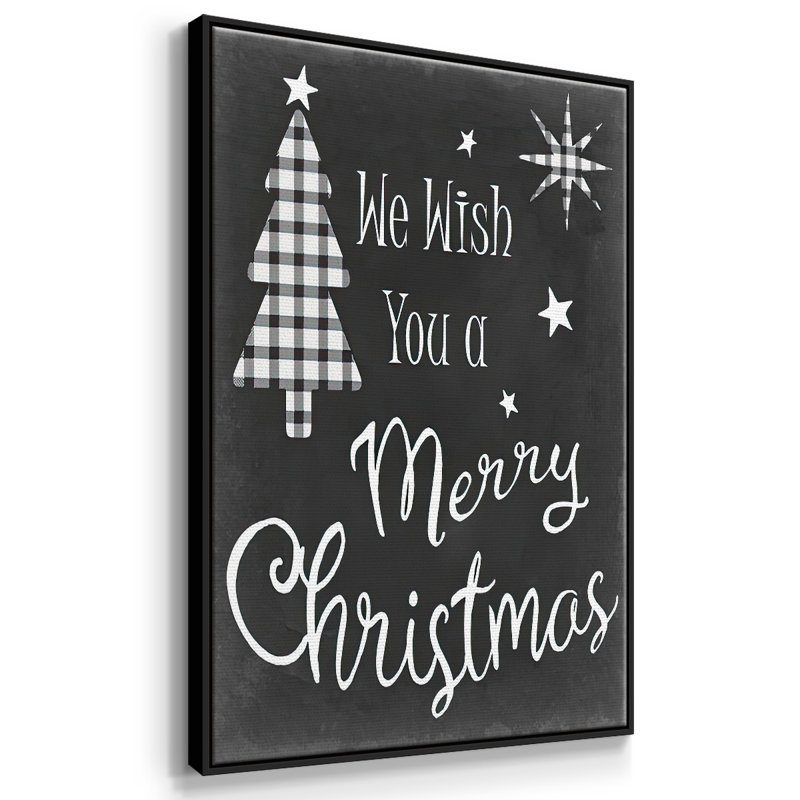 " We Wish ", Black Framed, 25" H x 17" W x 1.5" D