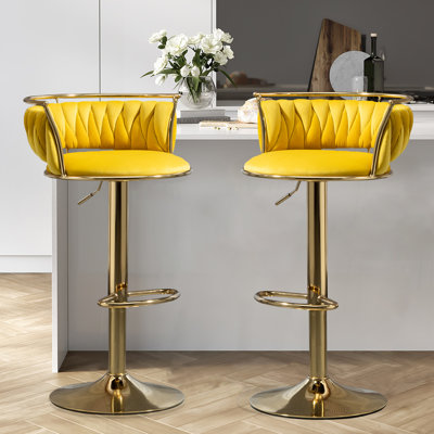 Tabouret de bar pivotant avec dossier Ginko