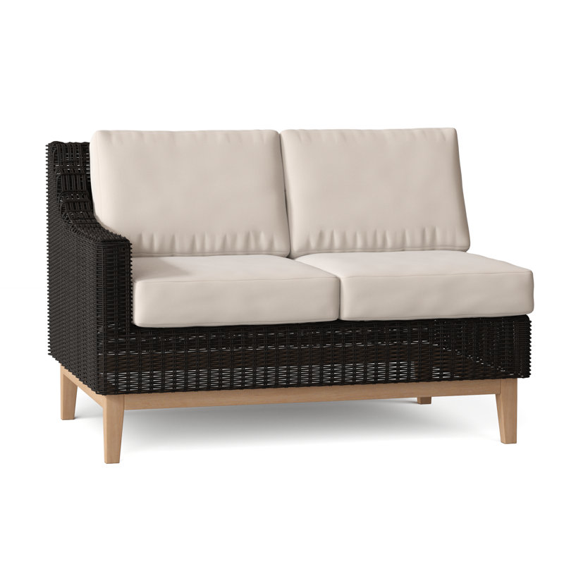 Frances Outdoor 2 - Seat Loveseat, Ash, Frances Black