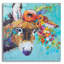 Rosalind Wheeler «Floral Donkey» par St. Hilaire Elizabeth, art mural en verre acrylique, 36 po x 36 po-1480679334