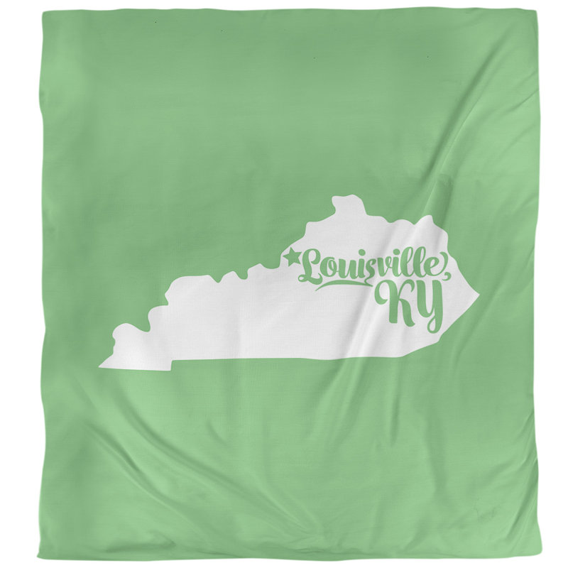 Housse de couette simple louisville Kentucky, Housse de couette pour grand lit, Vert, Polyester brossé