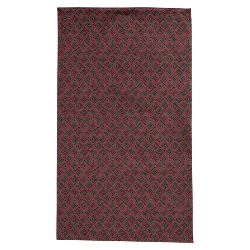 Nappe à labyrinthe carrée Leffel, Noir / Rouge