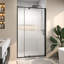 Porte de douche à cadre pivotante avec verre trempé transparent de 38 po à l 42 po x H 71 po