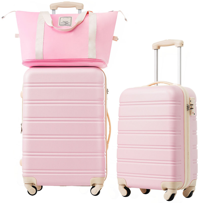 Hardshell Luggage Sets 2Pcs + Bag Spinner Suitcase With TSA Lock Lightweight 20" + 24"
