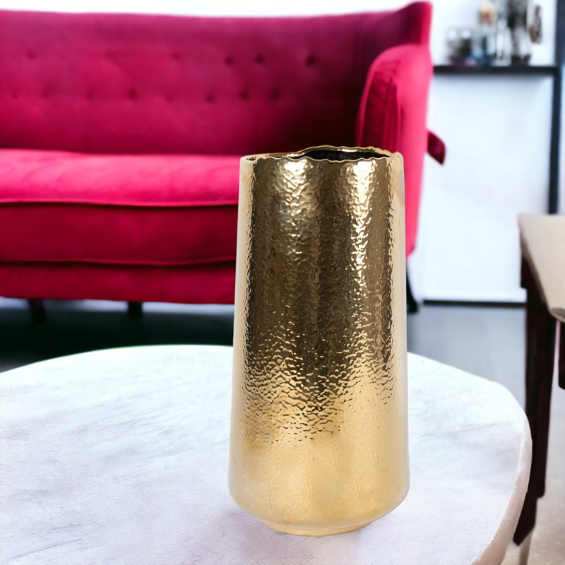 Vase de table en céramique Janyhia, Or