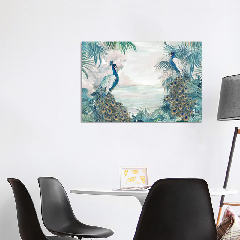 Indian Peafowls - Print on Canvas, 101.6 cm H x 66.04 cm W x 1.91 cm D, Wrapped Canvas