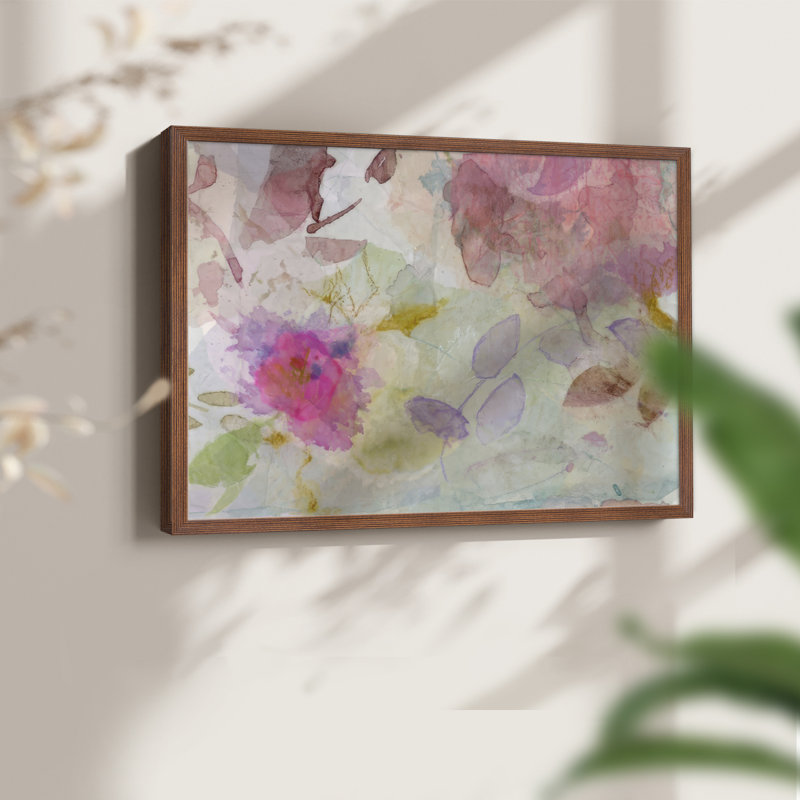 Doux été VII - reproduction encadrée, H 8 po x l 10 po, Noyer