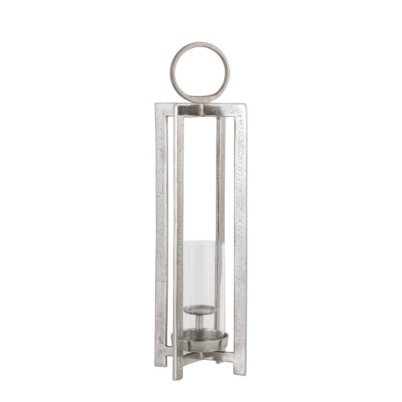 Lanterne Wilmot - Petit argent, H 26 po x l 8 po x P 8 po