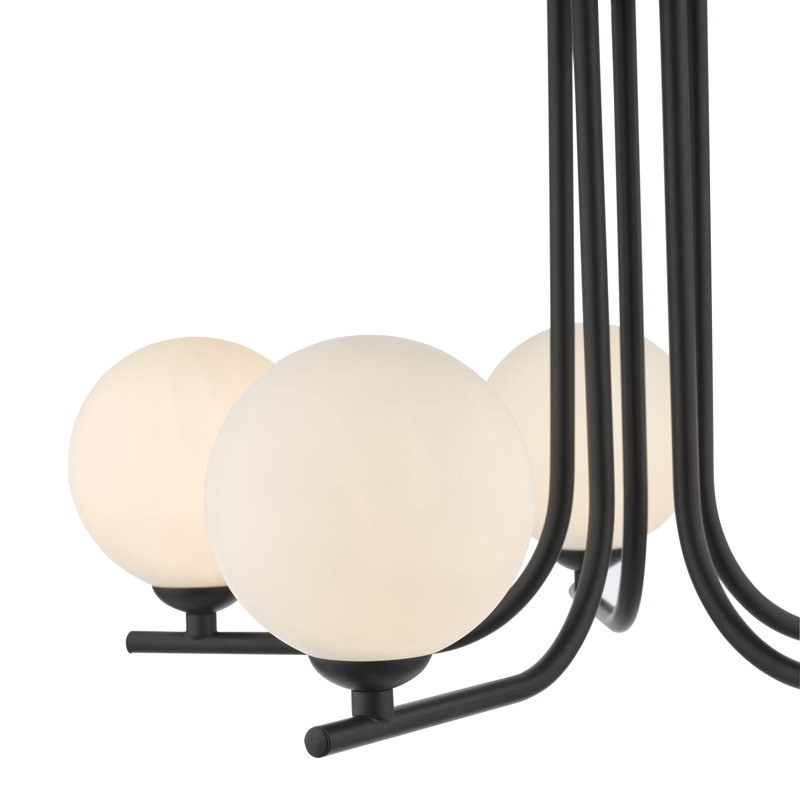 Flush Mount, Satin Black/Beige