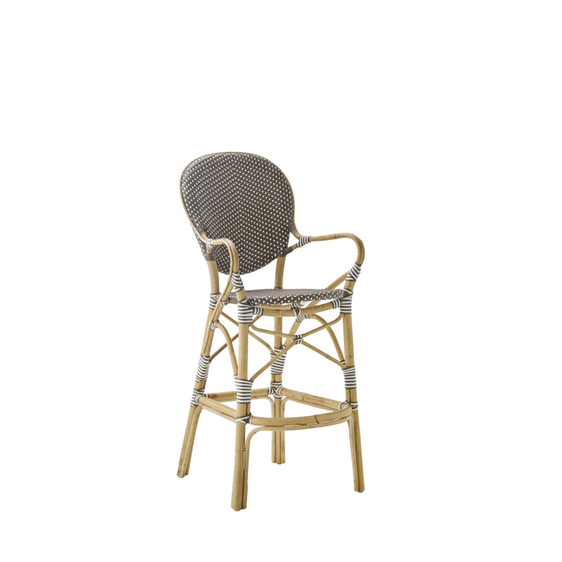 Popplestone Counter Stool, Cappuccino with White Dots
