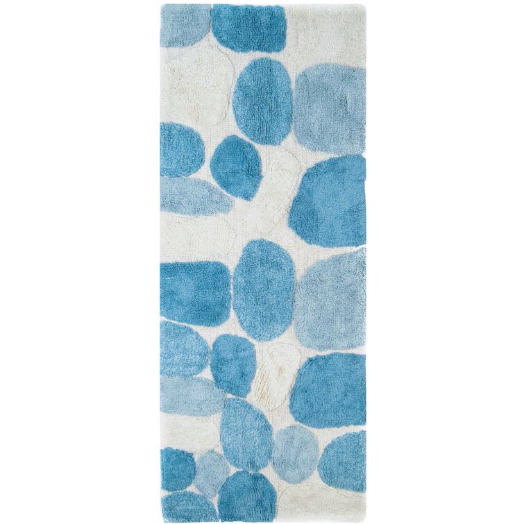 Ebern Designs Creline Bath Rug Color: Aquamarine