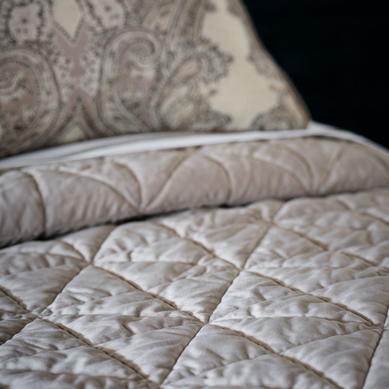 Theo Percale Coverlet Set, Super King Coverlet + 2 Shams