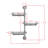 Helbert 3 Tier Staggered Rustic Inductrial Pipe Wall Shelf