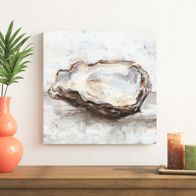 «Oyster Study II» par Ethan Harper, reproduction d'art mixte résistant aux rayons UV, H 20 po x l 20 po, Toile tendue