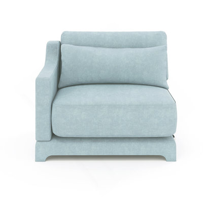 30 canapé d'angle gauche avec 1 oreiller - bleu