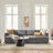 Jagger 124.5" Modern Wide-Seat Modular Storage Sectional Sofa with 4 Ottomans-317293222