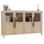 55" Sideboard Buffet Cabinet with 4 Glass Doors & Ample Storage for Dining Room & Kitchen-2131094026