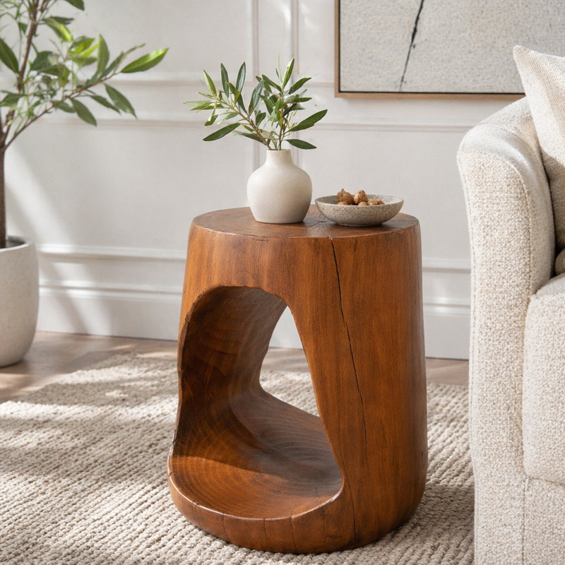 Side Table, Antique brown
