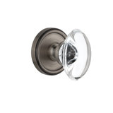 Grandeur Georgetown Rosette Privacy with Provence Crystal Door Knob