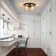 Alixandra 2-Light Flush Mount Ceiling Light With Clear Hammered Glass