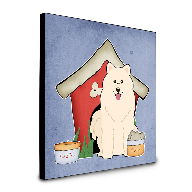 Panneau mural d’art collection dog house Scarvinia, Samoyède