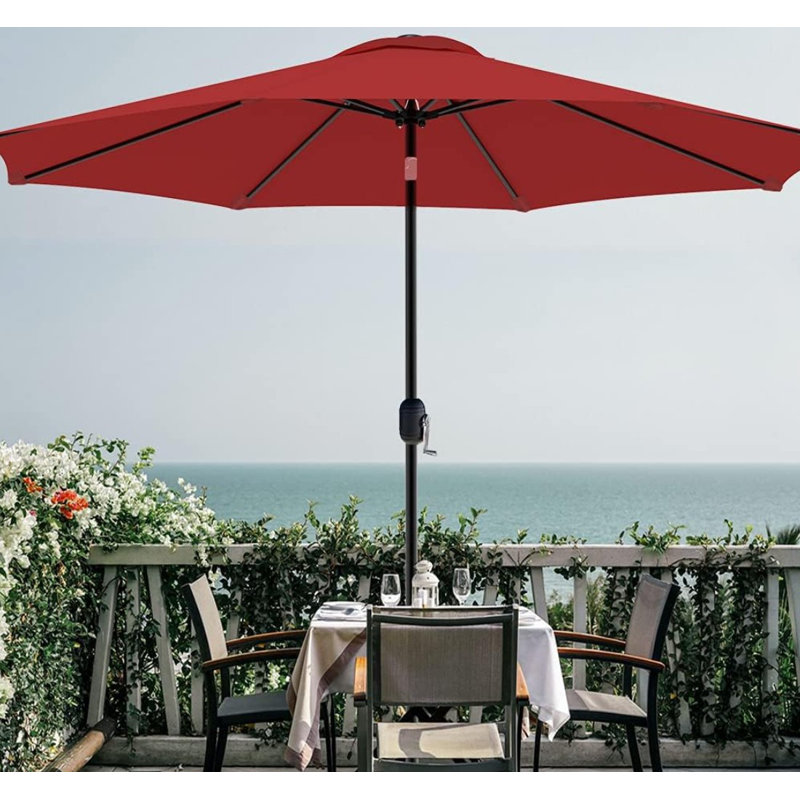 270cm Beach Parasol, Red