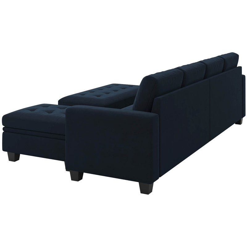 Canapé modulaire rembourré Shavera, Bleu