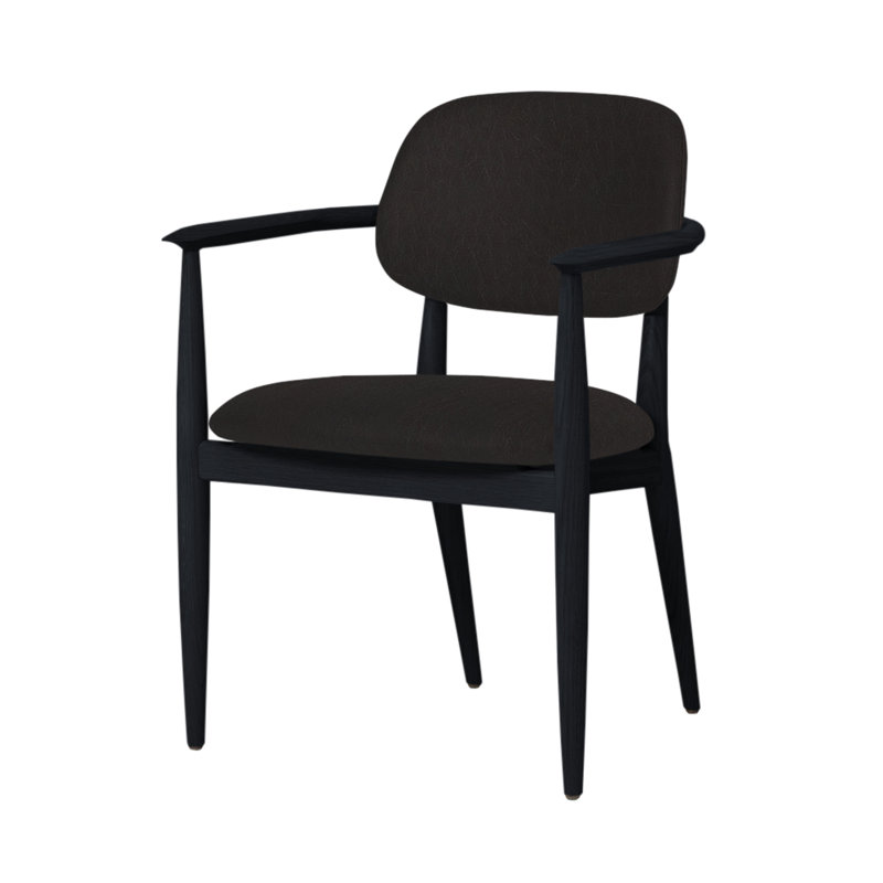 Chaise Slow de Space Copenhagen, Chêne noir, Loup cristal 3386