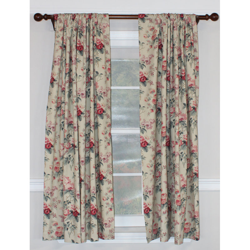 Paire de rideaux 100% coton, L 50 po x L 84 po