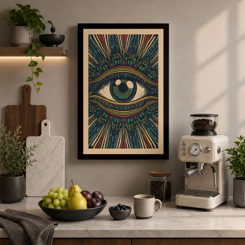 The Watchful Eye Eclectic - Wrapped Canvas, 18x12 - 45.7 x 30.5 cm, Sage Border