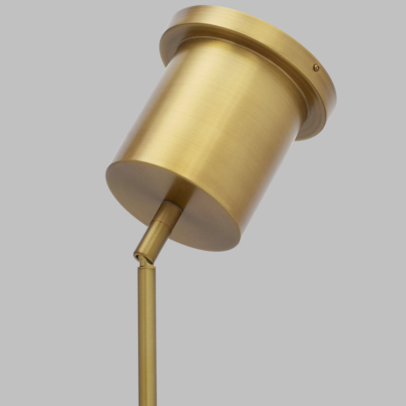 Wit 1 - Light Pendant, Aged Brass, 41.9" H x 6" W x 6" D