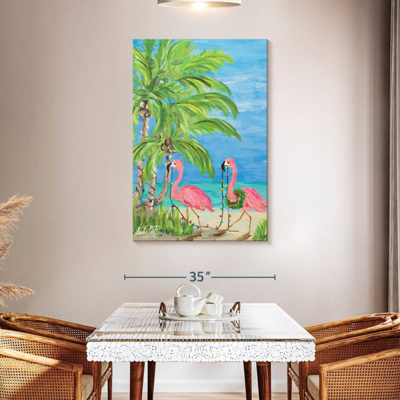 Ketti Flamingo Christmas II, H 48 po x l 32 po