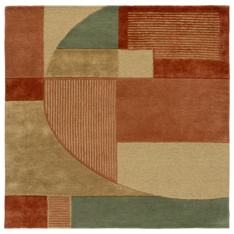 Fifth Avenue Hand Tufted Viscose,Wool, Cotton Geometric Indoor Rug, Square 6'