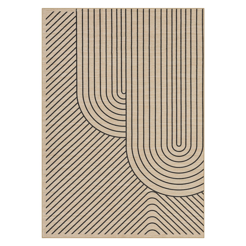 Area Rugs for Living Room, Soft Bedroom Rugs, Geometric Print Non-Slip Modern Rug, Stain Resistant Carpets for Office Nursery Dining Room