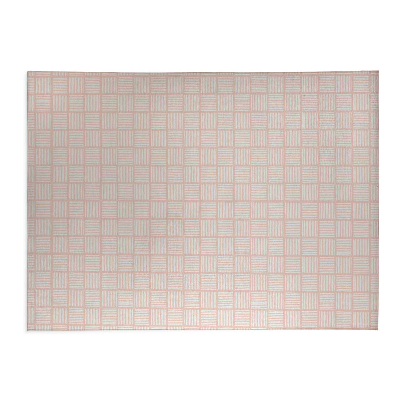 Paillasson Tally Blocks, Rose, L 48 po x L 72 po