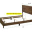 Finition du lit à panneau en tissu 1pc de beaux meubles de chambre à coucher en bois de style contemporain-554045069-554045068